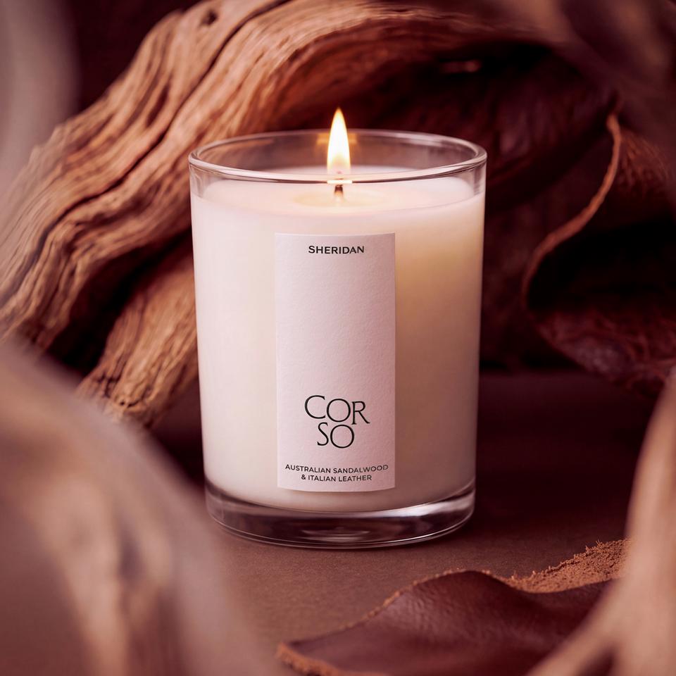Sheridan Corso Candle - Australian Sandalwood & Italian Leather