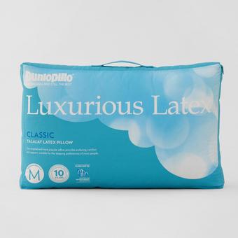 Dunlopillo Luxurious Latex Classic Medium Profile Medium Feel Pillow (White)