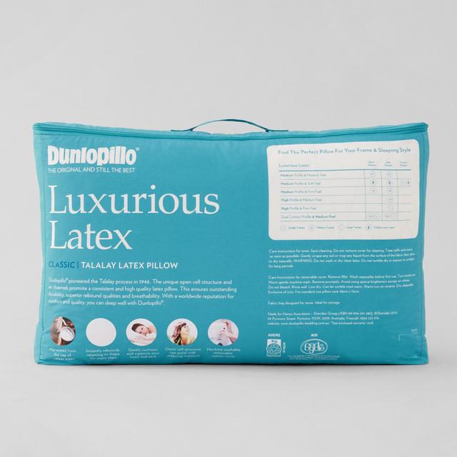 Dunlopillo Luxurious Latex Classic Medium Profile Medium Feel Pillow