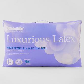 Dunlopillo Luxurious Latex High Profile Medium Feel Pillow (White)