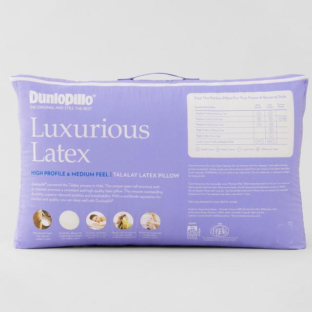 Dunlopillo Luxurious Latex High Profile Medium Feel Pillow