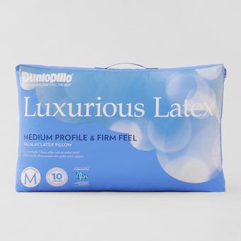 Dunlopillo Luxurious Latex Medium Profile Firm Feel Pillow (White)