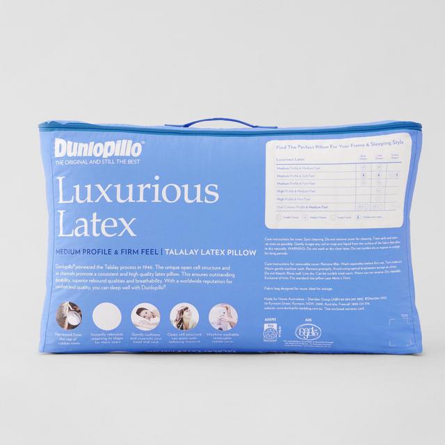 Dunlopillo Luxurious Latex Medium Profile Firm Feel Pillow