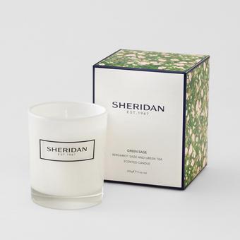 Green Sage Candle (White)