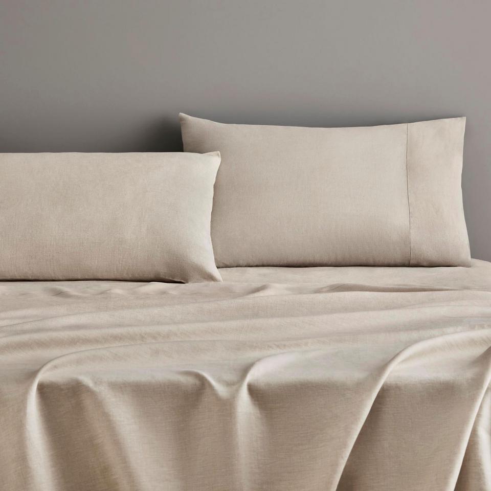 Abbotson Linen Fitted Sheet in Flax
