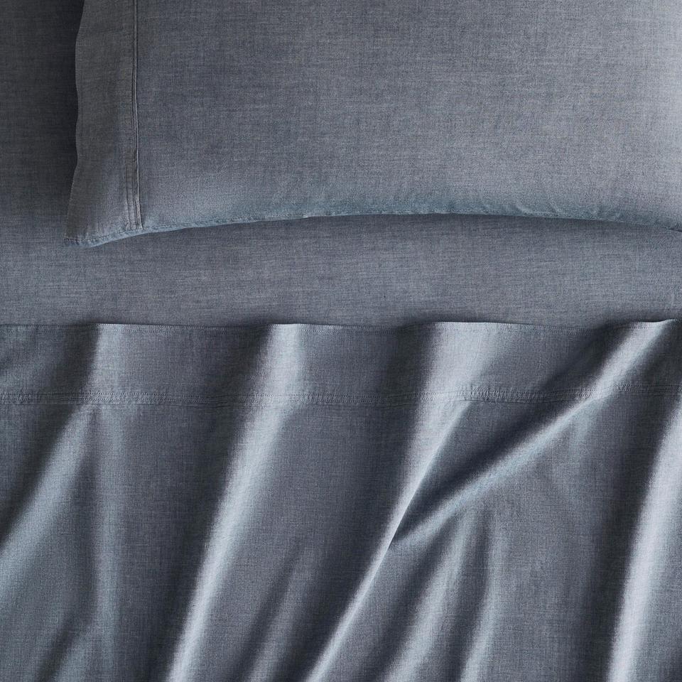 Reilly Fitted Sheet in Atlantic