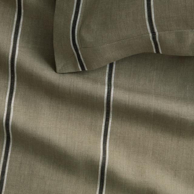 Sheridan Abbotson European Flax Linen Stripe Tailored Quilt Cover
