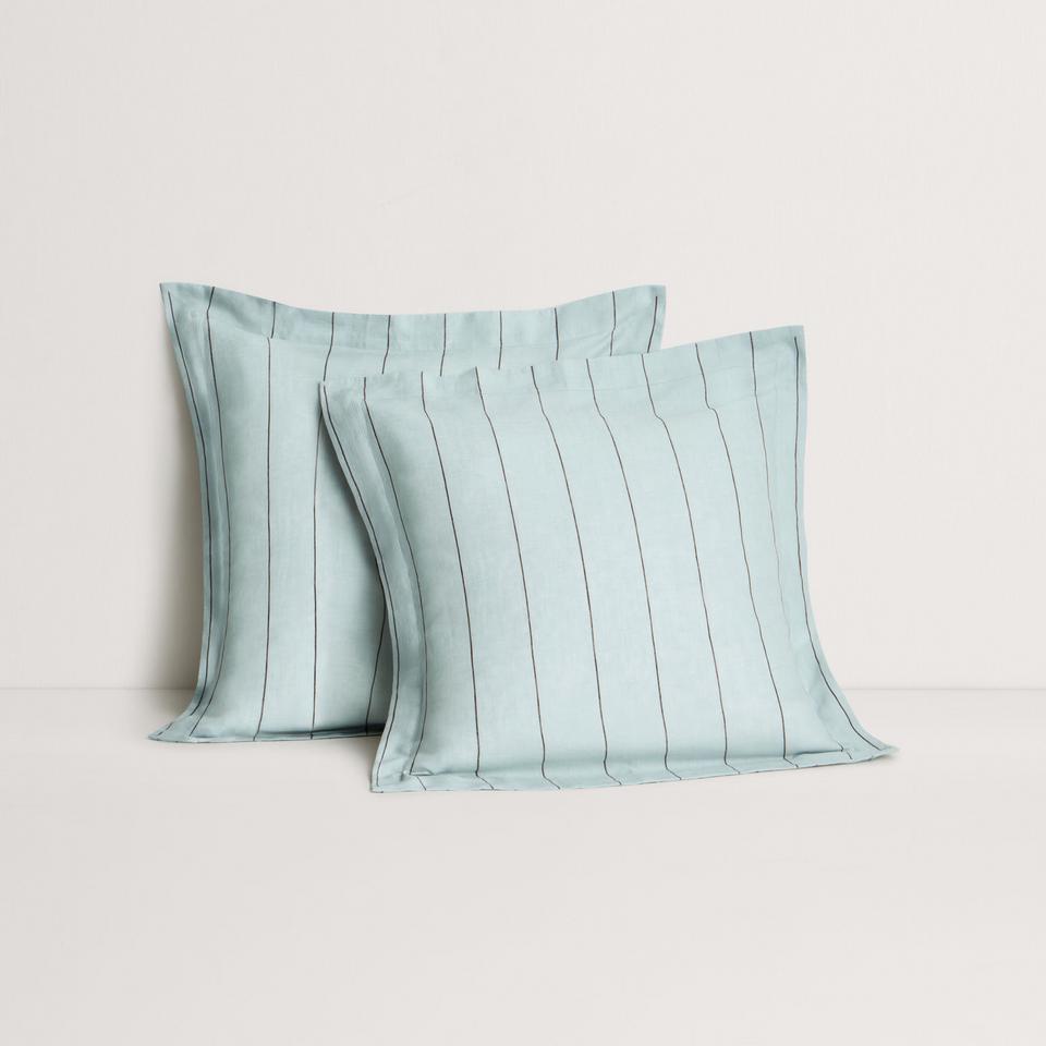 Abbotson European Flax Linen Stripe European in Ice