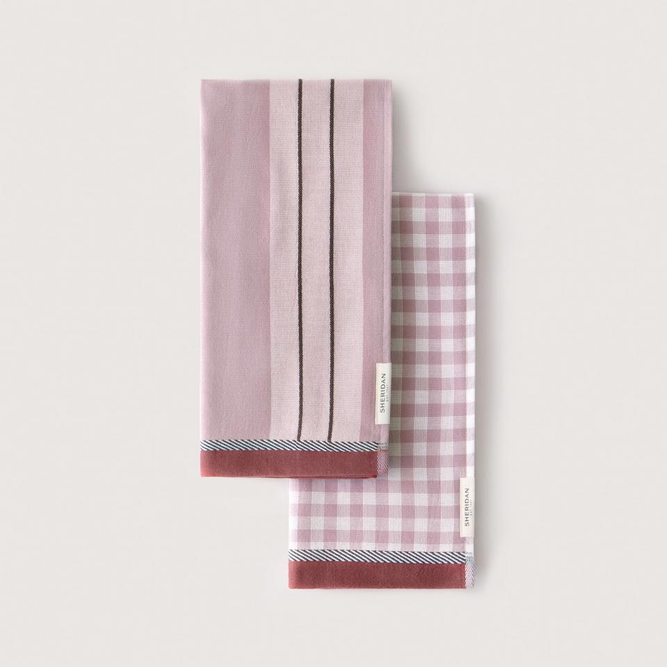Este Tea Towel Set Two Pack in Lilac Haze