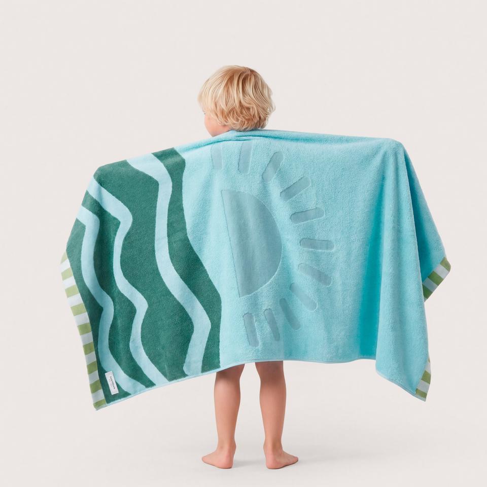 Sunscape Small Beach Towel in Aquatic