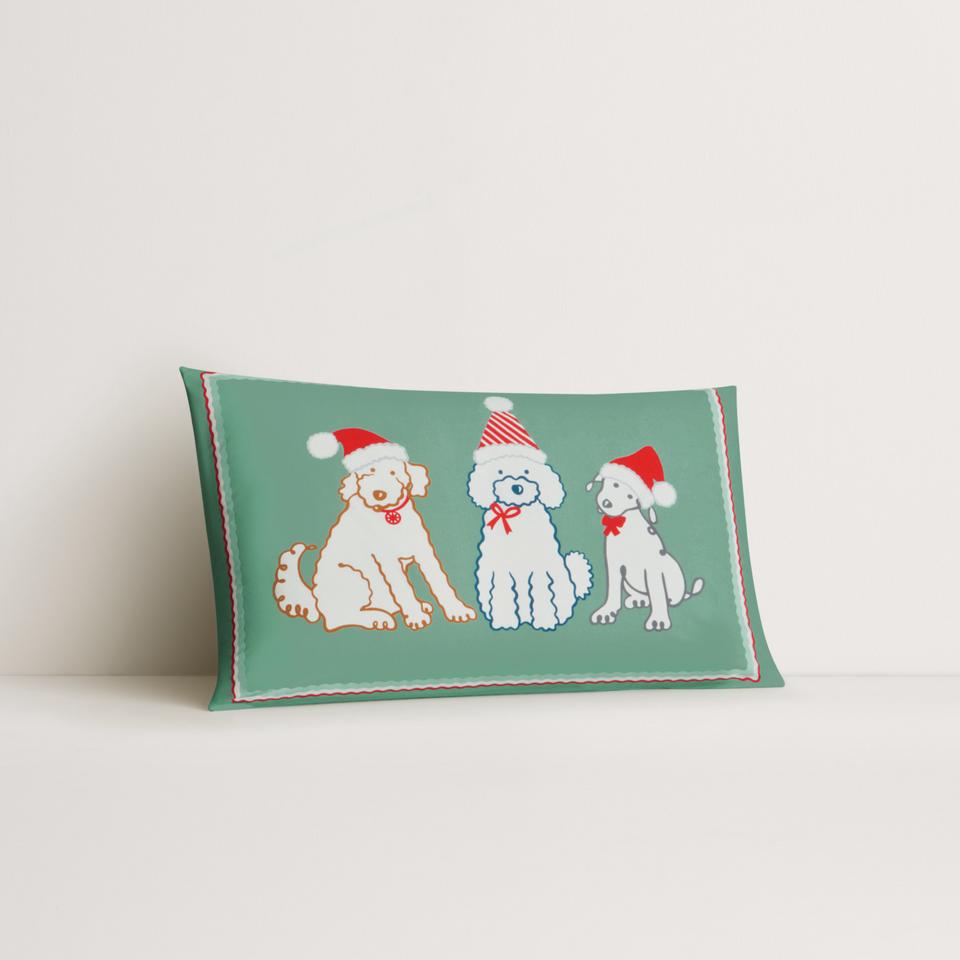 Santa Paws Single Pillowcase in Multi