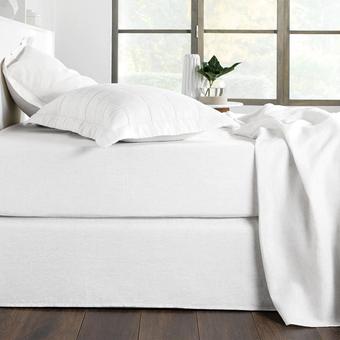 Sheridan Abbotson European Flax Linen Bed Skirt (White)