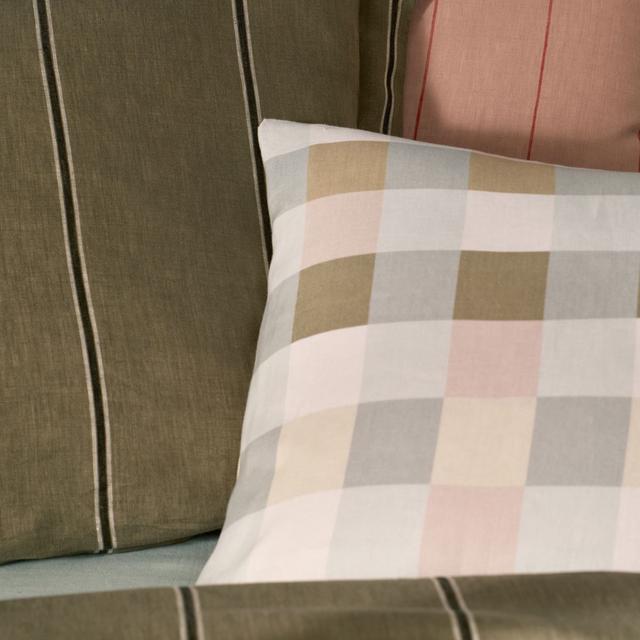 Sheridan Abbotson European Flax Linen Check Pillowcase Pair