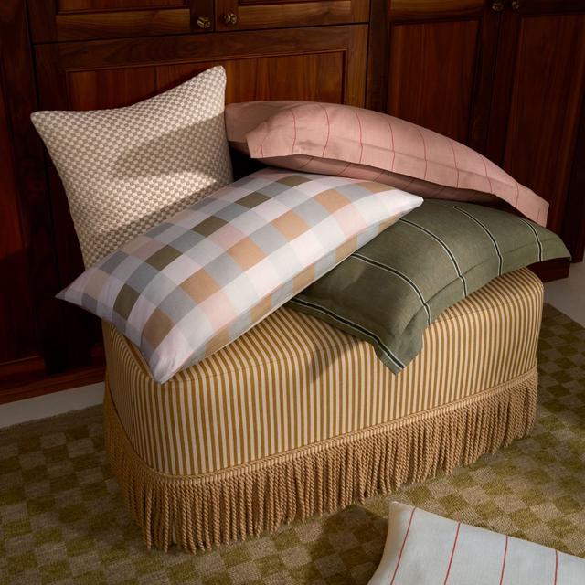 Sheridan Abbotson European Flax Linen Check Pillowcase Pair