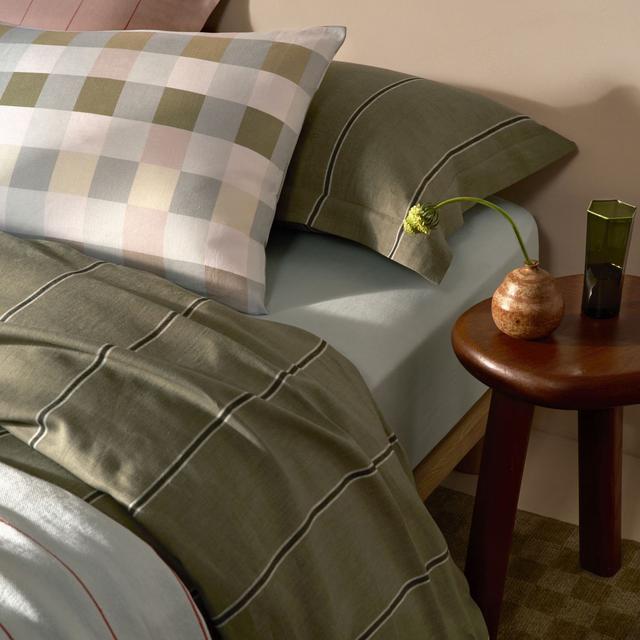 Sheridan Abbotson European Flax Linen Check Pillowcase Pair