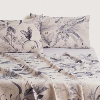 Sheridan Abbotson Linen Flora Flat Sheet