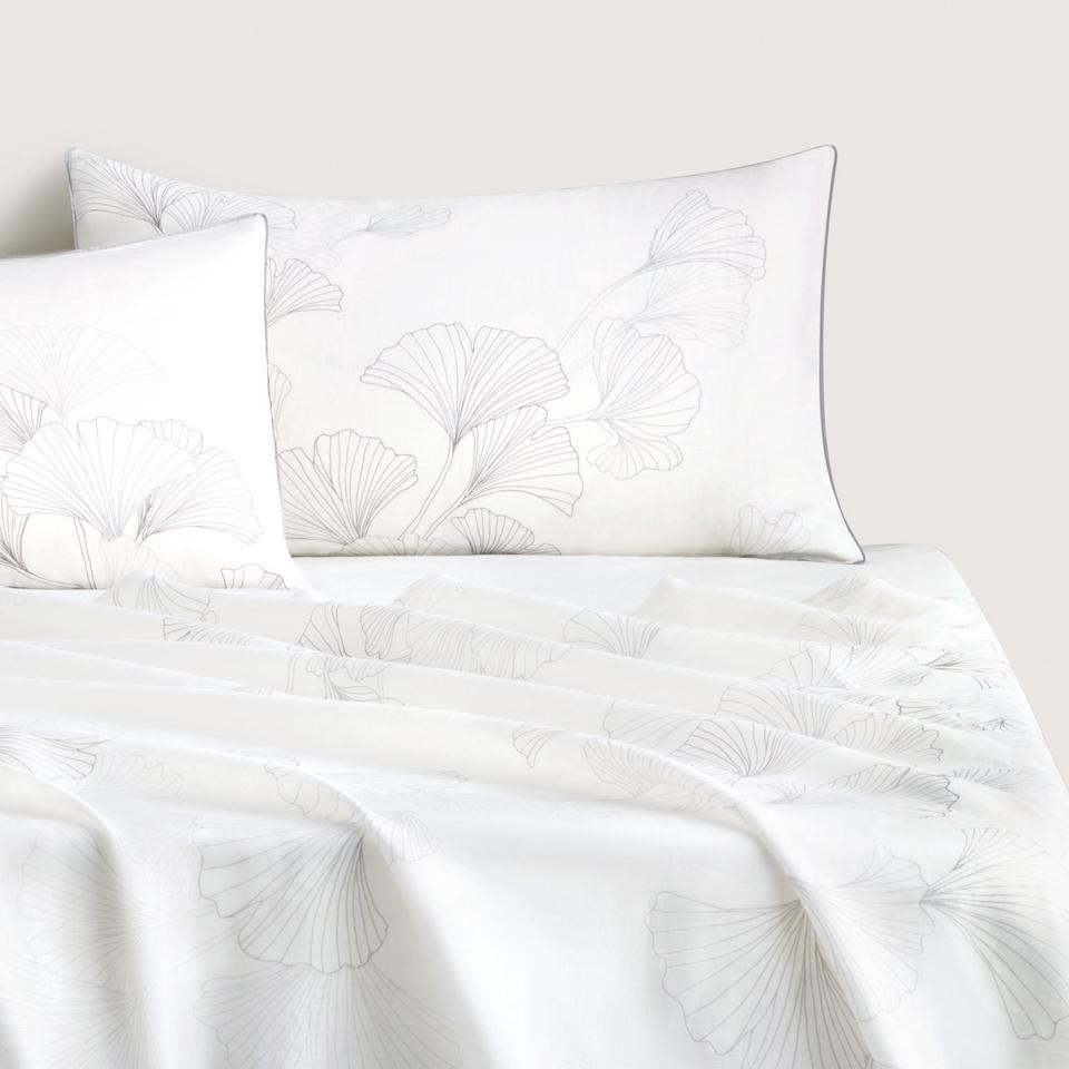 Sheridan Abbotson Linen Gingko Flat Sheet