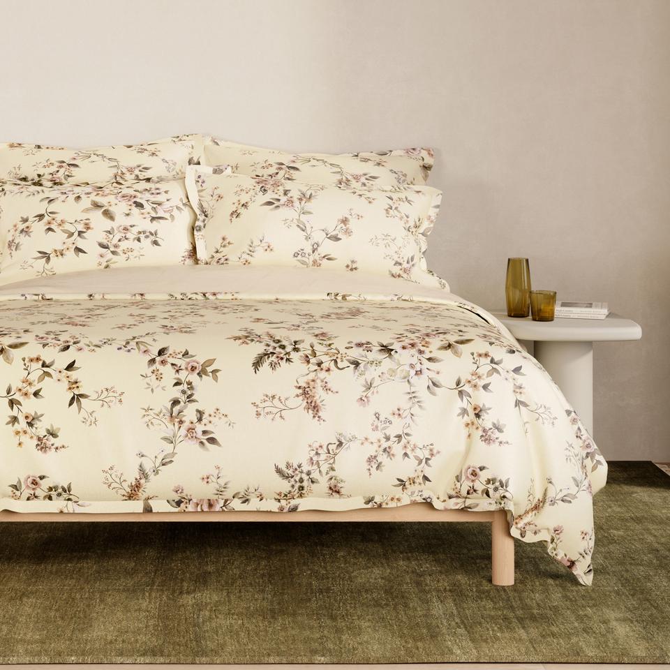Allegra Quilt Cover Set in Buttermilk