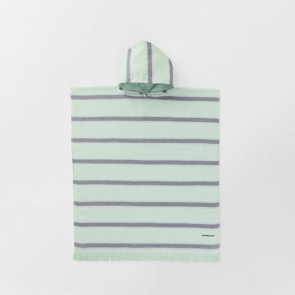 Sheridan Bangalay Poncho in cool mint