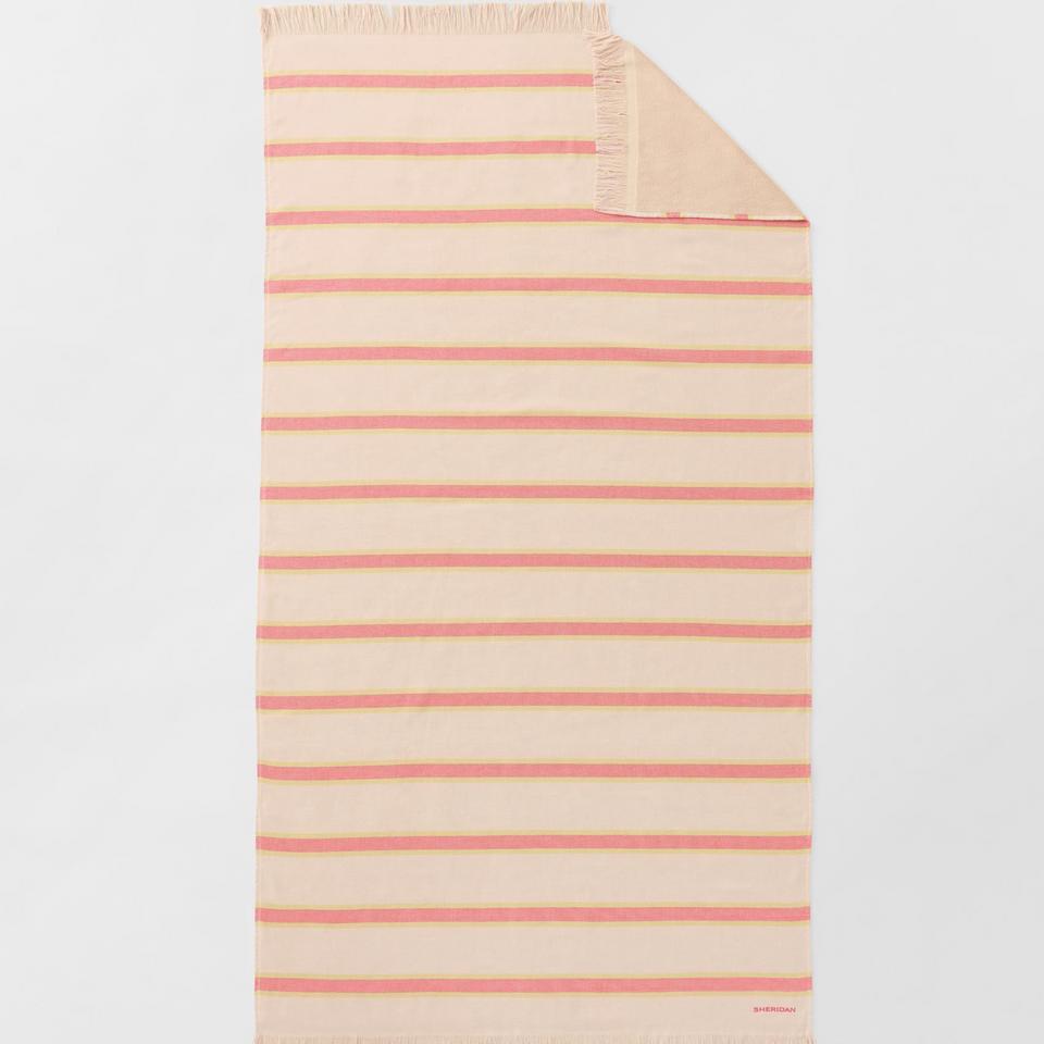 Sheridan Bangalay Beach Towel in rhubarb