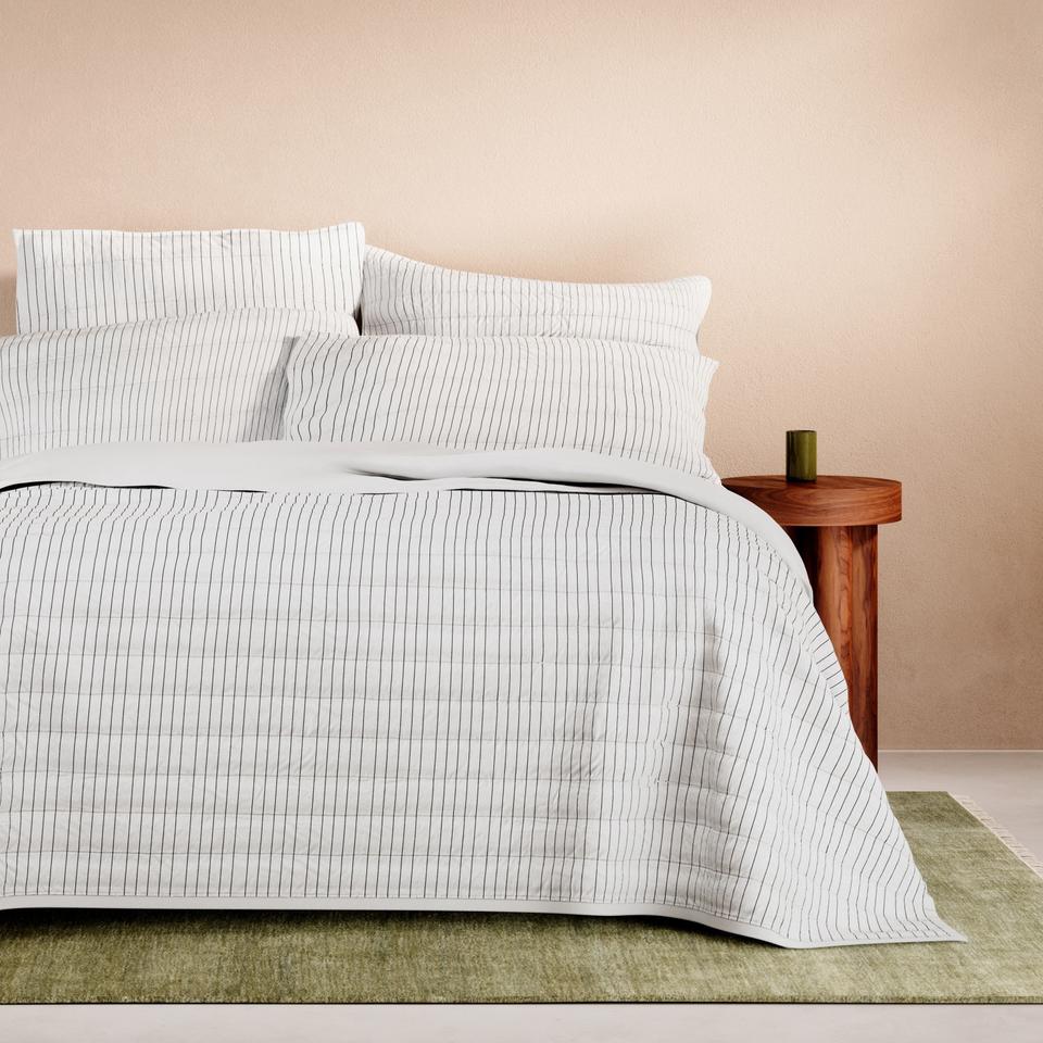 Sheridan Bayley Stripe Washed Percale Bedcover