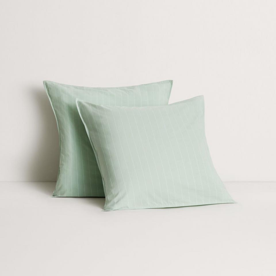 Sheridan Bayley Stripe Washed Percale European Pillowcase Pair