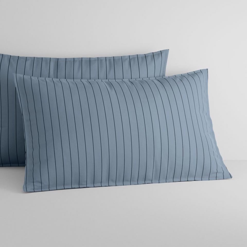 Sheridan Bayley Stripe Washed Percale Pillowcase Pair