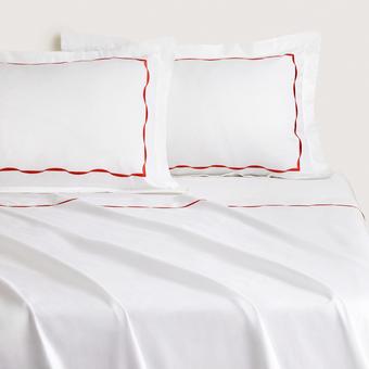 Sheridan Belgrave Flat Sheet (relish)