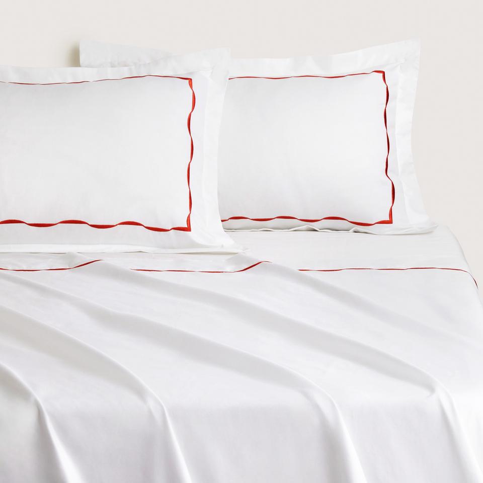 Belgrave Flat Sheet in Relish
