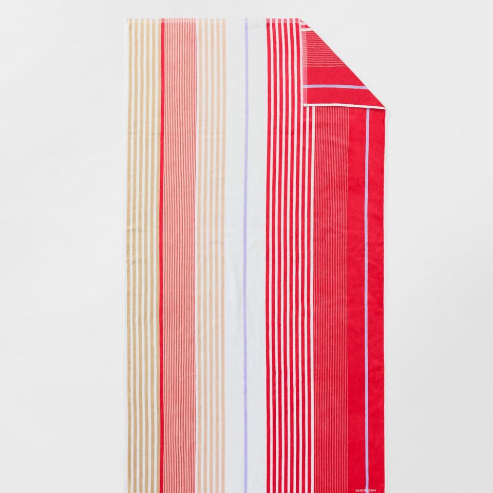 Sheridan Boathaven Beach Towel in rhubarb