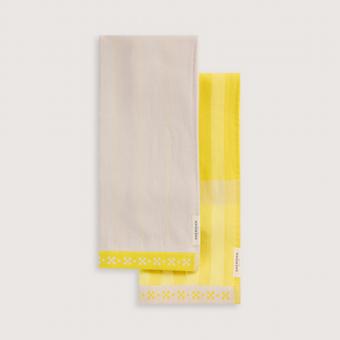 Sheridan Caro Tea Towel Set - Two Pack (sunlight)