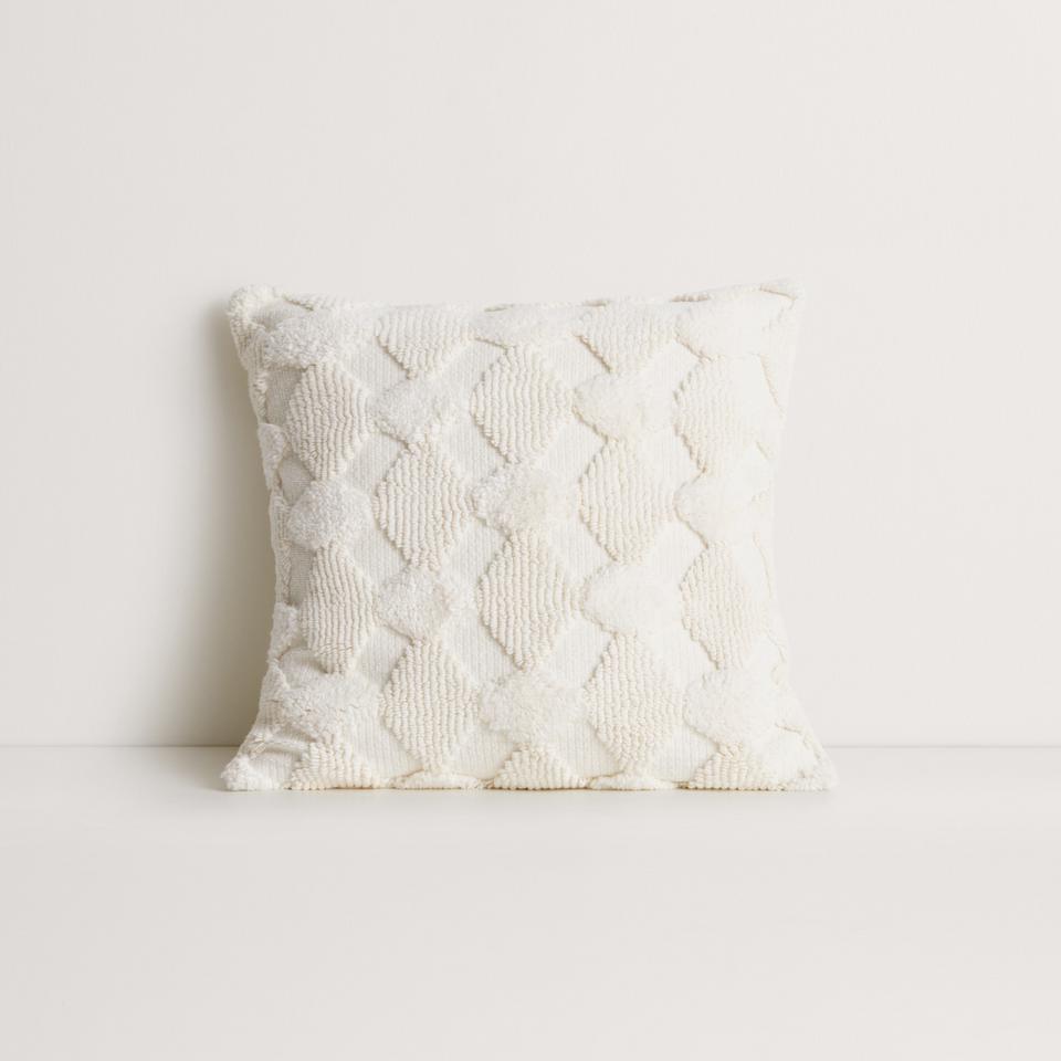 Chesley Square Cushion in Antique White
