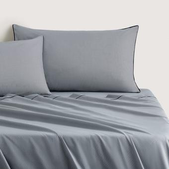 Sheridan Classic Contrast Chino Sheet Set (night shadow)