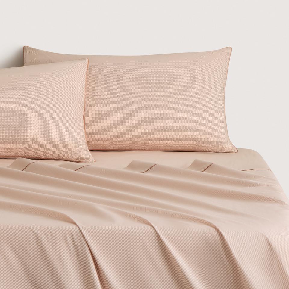 Classic Contrast Chino Sheet Set in Smoked Tea