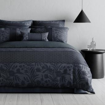 Sheridan Erena Quilt Cover Set (gunmetal)