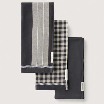 Sheridan Este Tea Towel Set - Three Pack (carbon)