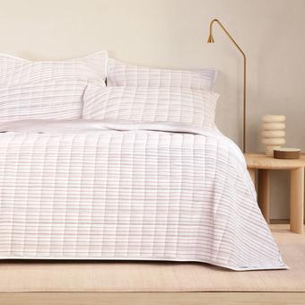 Sheridan Everyday Cotton Stripe Bed Cover (elderberry)