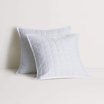 Sheridan Everyday Cotton Stripe European Sham (light blue)