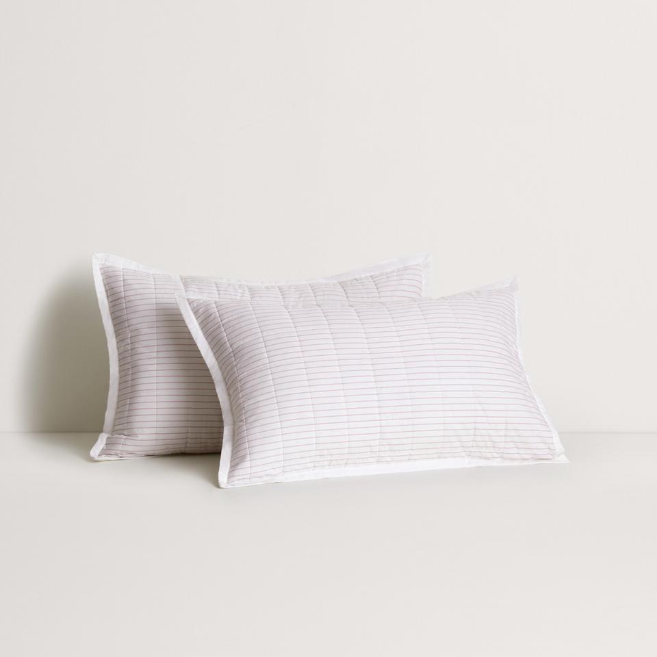 Everyday Cotton Stripe Pillowcase Sham in Elderberry
