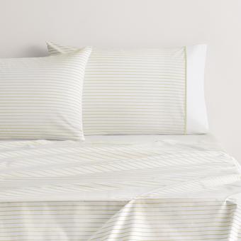 Sheridan Everyday Cotton Stripe Sheet Set (green tea)
