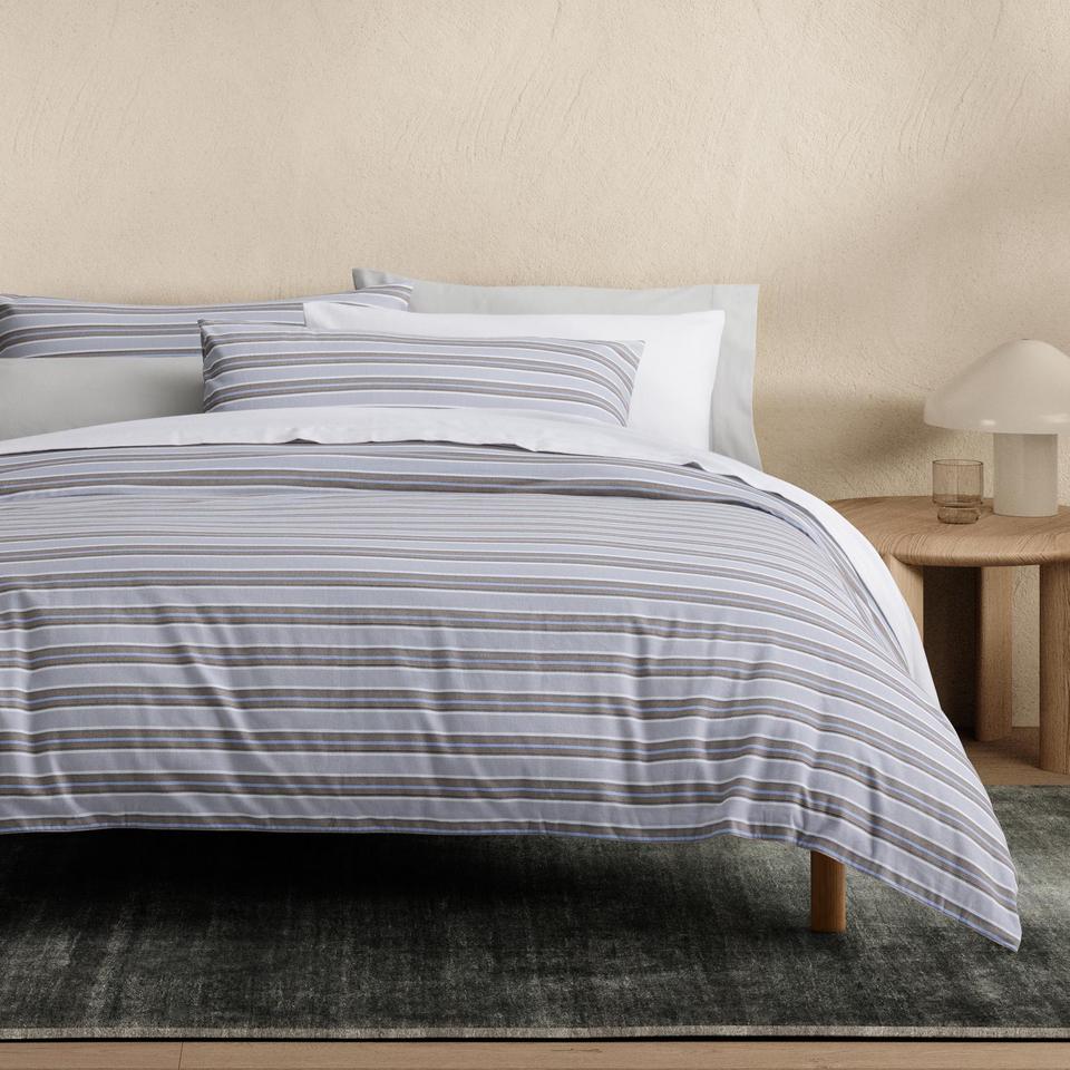 Sheridan Flannelette Twill Stripe Quilt Cover Set