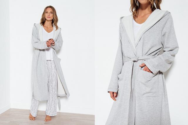 Sheridan Grayce Women'S Robe Grey Marl