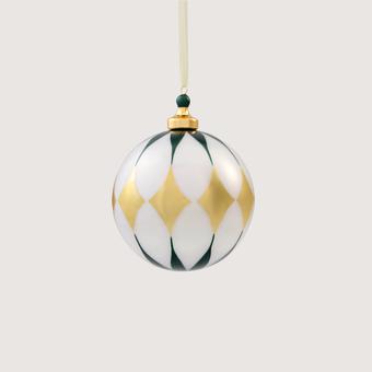 Sheridan Harlequin 10cm Ball (white/ivy)