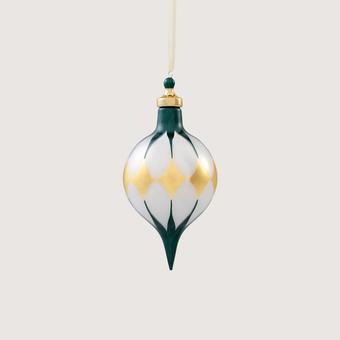 Sheridan Harlequin 16cm Finial (white/ivy)