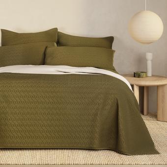 Sheridan Kahri Bed Cover (olive)