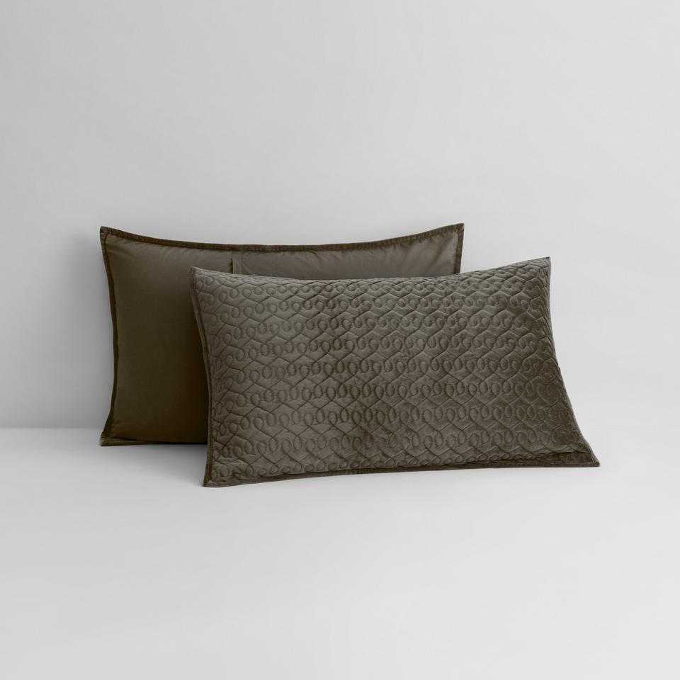 Kahri Pillowcase Sham in Bitter Chocolate