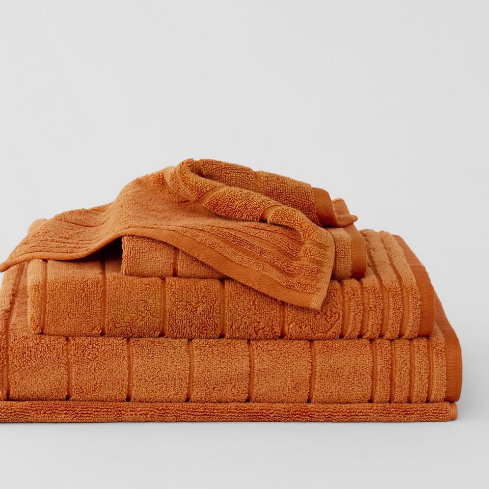Sheridan Orson Towel Range in ginger peach