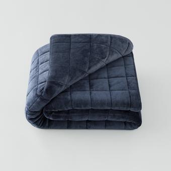 Sheridan Outlet Plush Quilted Blanket (night shadow)