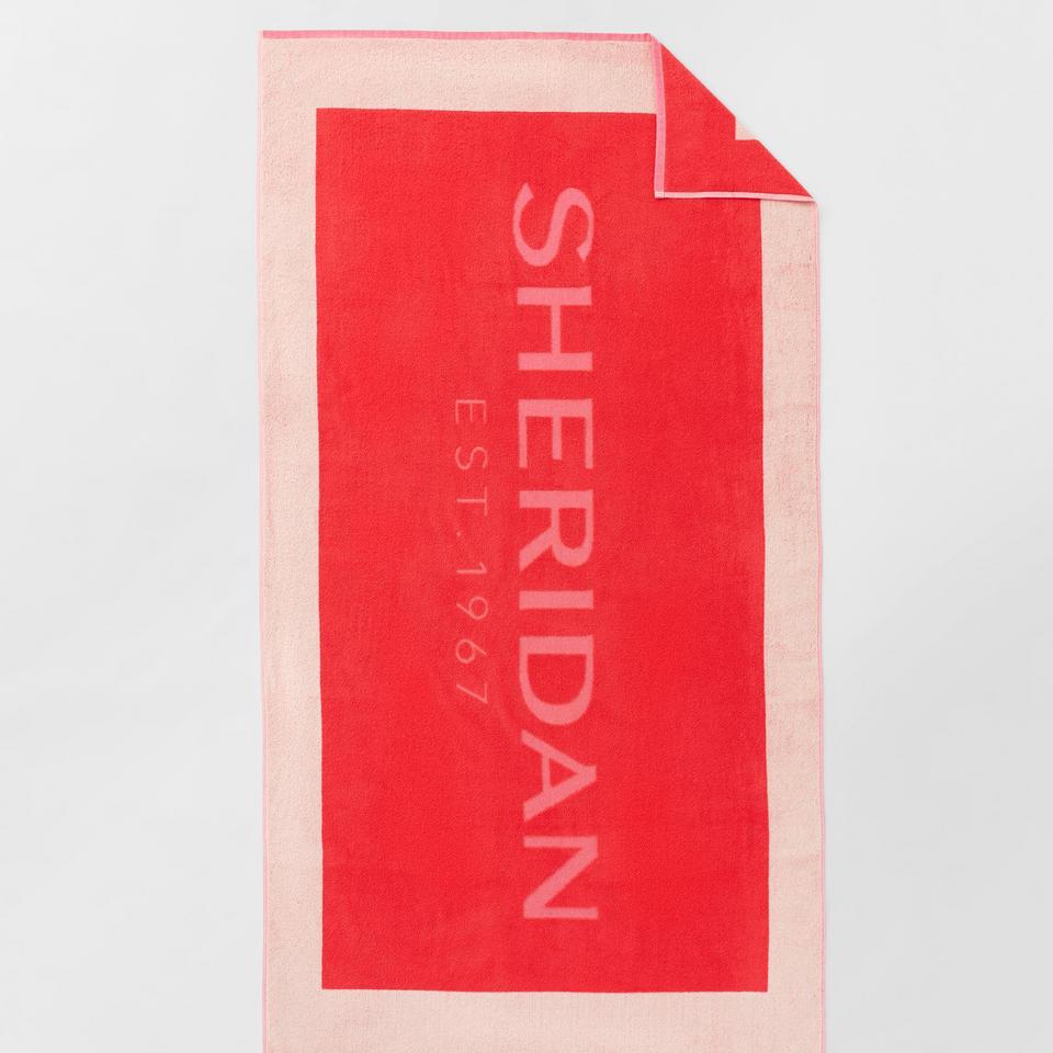 Sheridan Paluma Beach Towel in rhubarb