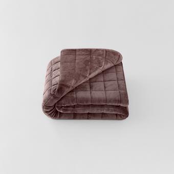 Sheridan Plush Quilted Blanket (cocoa)